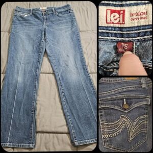 SIZE 15 LEI Ladies women's juniors jeans pants jeans Bridget curvy boot blue